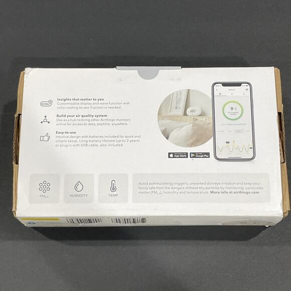 Airthings Air Quality Monitor New Sealed Box -Battery Operated Indoor Monitor - Picture 3 of 6